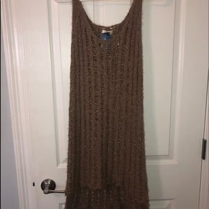 Brown sweater dress